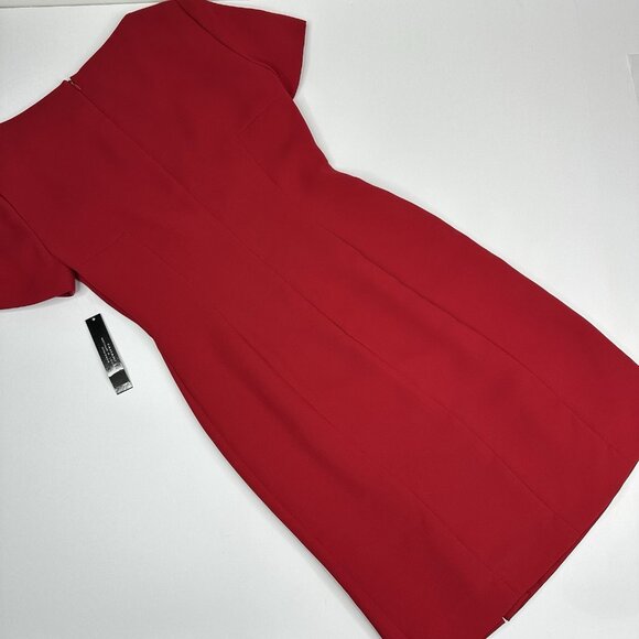 Tahari‎ Women's NWT Red Vinny Business Career Shift Dress 4/C33.2 - Picture 12 of 15